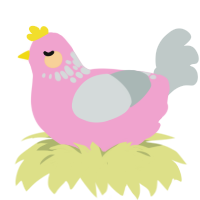 (unnamed), a pink and silver chicken with a neck-speckle pattern