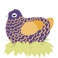 A overcast and honey chicken with a lace pattern