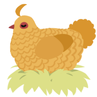 A honey and orange chicken with a lace pattern