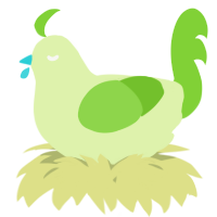A apple and grass chicken