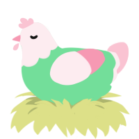 Febrys, a spring and rose chicken with a head pattern