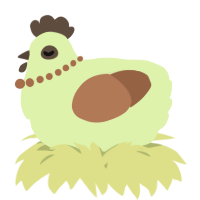 A apple and brown chicken