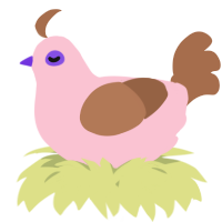 A rose and brown chicken