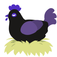 A sable and overcast chicken