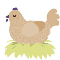 (unnamed), a beige chicken with a double-lace pattern
