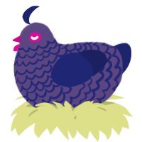 A overcast and navy chicken with a lace pattern