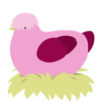 thyroid, a pink and maroon chicken