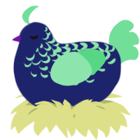 A navy and spring chicken with a half-lace pattern