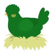 A leaf chicken
