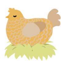 A honey and beige chicken with a lace pattern