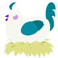 A white and sea chicken