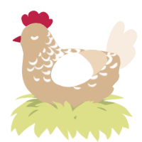 A beige and cream chicken with a half-lace pattern