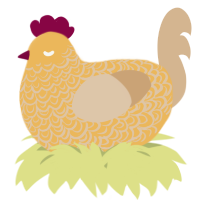 A honey and beige chicken with a double-lace pattern