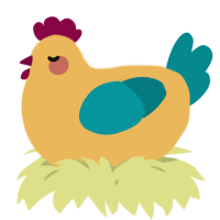 A honey and teal chicken