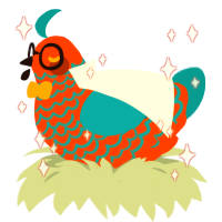 Mihan, a vermilion and sea chicken with a lace pattern