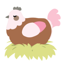 A brown and rose chicken with a head pattern