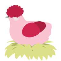 A rose and crimson chicken