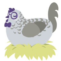 Polaroid, a mist and ash chicken with a half-lace pattern