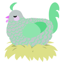 A silver and spring chicken with a lace pattern