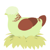 A apple and russet chicken with a neck-band pattern