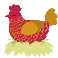 honey-glazed ham, a crimson and ochre chicken with a lace pattern