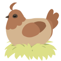 A beige and brown chicken with a head pattern