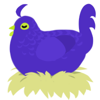 Photoshop Blue Rose, a indigo chicken with a half-lace pattern