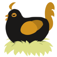 sharons burnt pie, a sable and ochre chicken