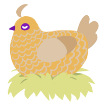 (unnamed), a honey and beige chicken with a lace pattern