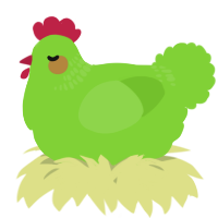 A grass chicken with a neck-band pattern
