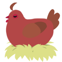 A red and russet chicken