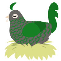 Pants, a grey and leaf chicken with a lace pattern