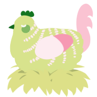 A lemon and rose chicken with a half-bar pattern