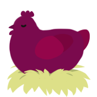 Valentine, a wine and maroon chicken