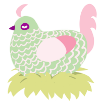 (unnamed), a gluppy and rose chicken with a lace pattern