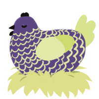 (unnamed), a overcast and lemon chicken with a lace pattern