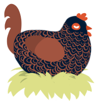 burning coals, a tumblr and russet chicken with a double-lace pattern