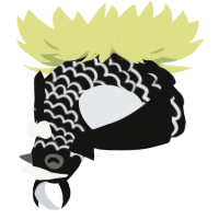 A black and mist chicken with a lace pattern