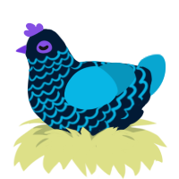 Dank Ocean, a tumblr and cerulean chicken with a lace pattern