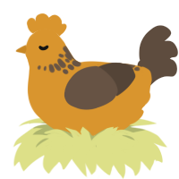 Diet Cola, a orange and bark chicken with a neck-speckle pattern