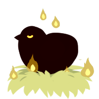 Sweet Child of Kos, a black chicken