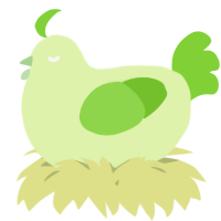 A apple and grass chicken