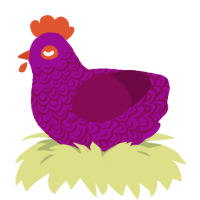 (unnamed), a plum and wine chicken with a double-lace pattern