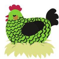 (unnamed), a grass and sable chicken with a lace pattern