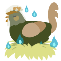 Musika, a olive and beige chicken
