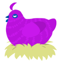 William Afton, a amethyst chicken with a bar pattern