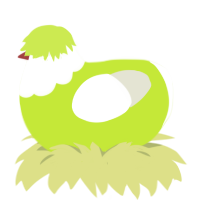 (unnamed), a lime and white chicken with a head pattern