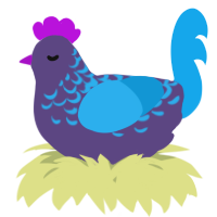 A overcast and sky chicken with a half-lace pattern