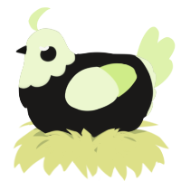 A sable and apple chicken with a head pattern