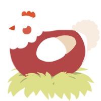 A red and cream chicken with a head pattern